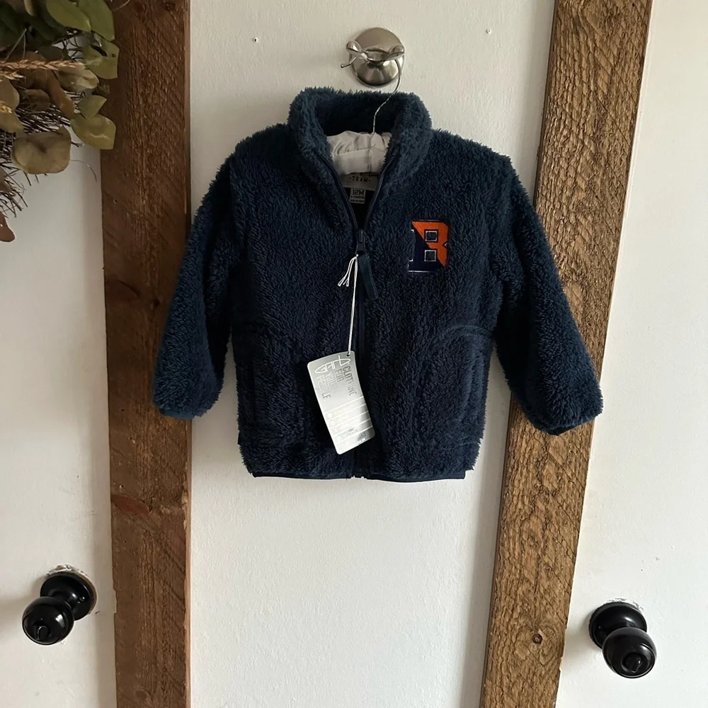 New RARE Bucknell Bison University 6-12 M Baby Fleece Zip Jacket Garb Team 96